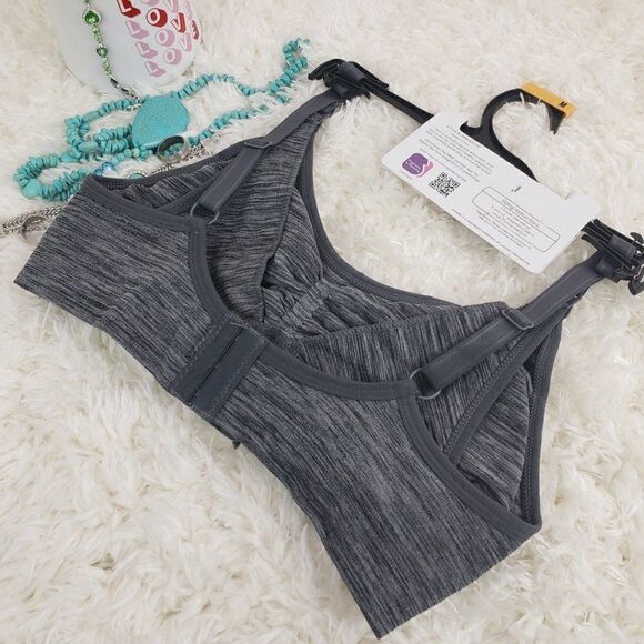 Lamaze Gray Support Matternity Seamless Bralette M - Picture 3 of 4